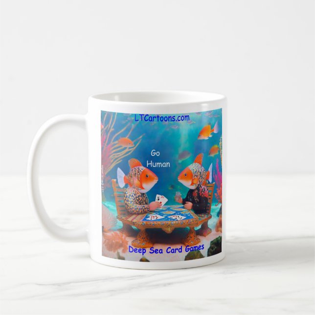 Mug Rick London Poisson Jouant à "Go Fish" Jeu de Cart (Gauche)