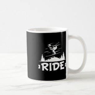 Mug Ride Snowboard Ski Design Vintage Ski neige Ski