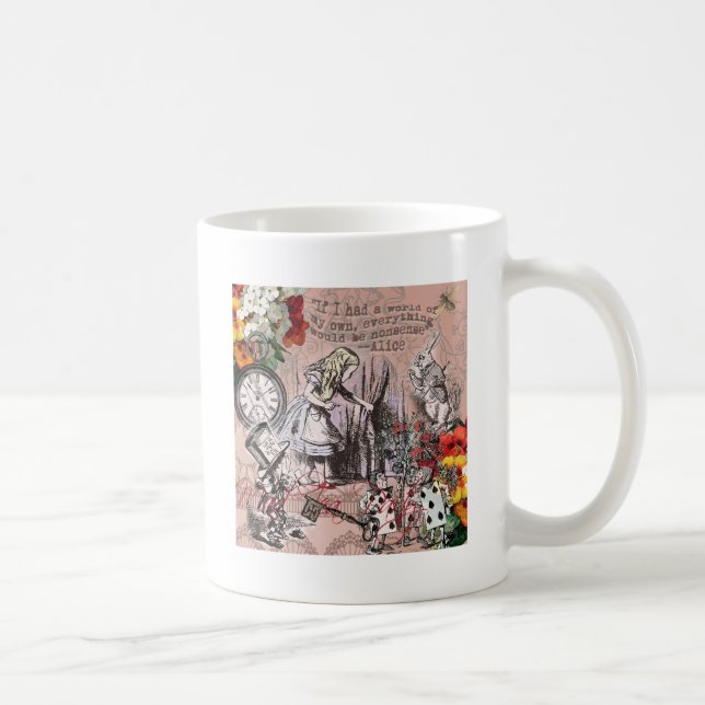 Mug rideau d'alice nonsense pays des merveilles (Droite)