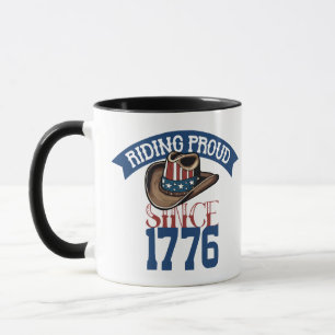 Mug Riding Fier depuis 1776 avec Stars and Stripes