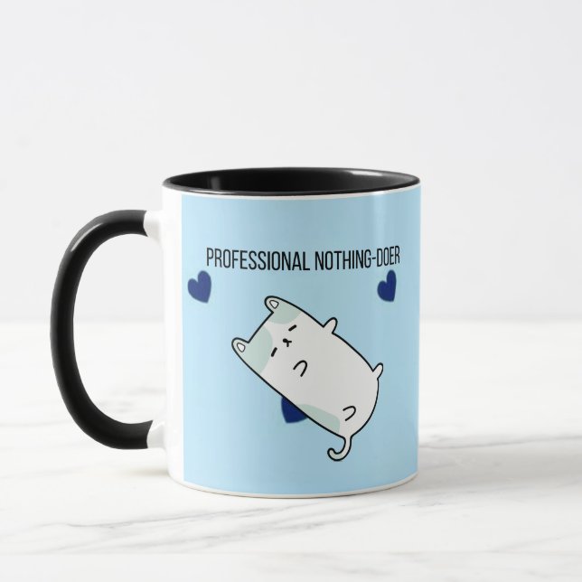 Mug Rien-Faire Professionnel | Café Drôle de Mini Chie (Gauche)