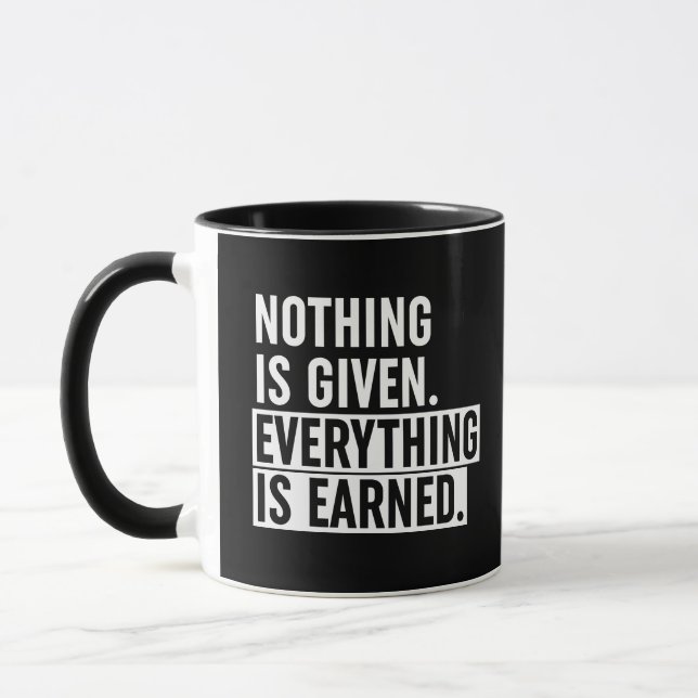 Mug Rien N'Est Donné Que Tout Est Gagné (Gauche)