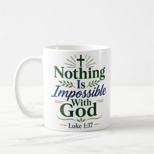 Mug Rien n'est impossible avec Dieu Citation de verset