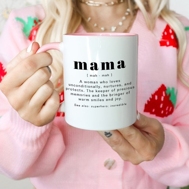 Mug RILEY Modern Cute Mama Définition Fête des mères (Créateur téléchargé)