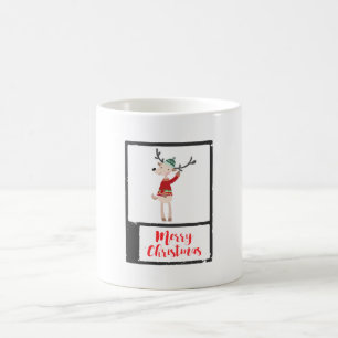 Mug Rindeer De Noël Dans Un Gros Chaud