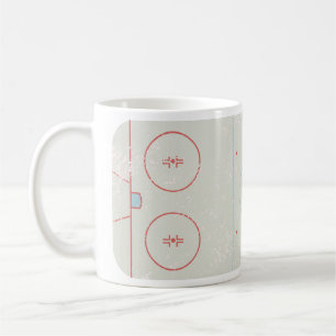 Mug Rink de hockey sur glace de style débrayé