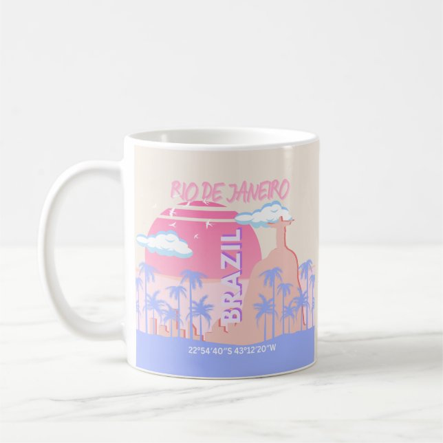 Mug Rio de Janeiro Brésil Travel Art (Gauche)