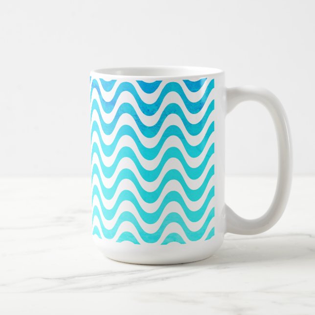 Mug Rio de Janeiro Copacabana Vagues d'art Abstrait (Droite)