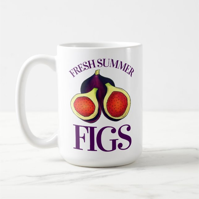 Mug Ripe Figes d'été fraîches Fig Tree Cuisine aliment (Gauche)