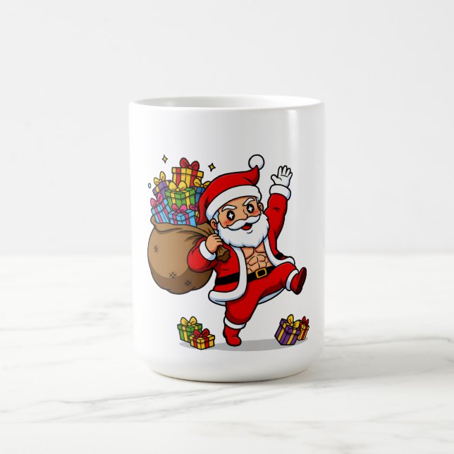 Mug Ripped Santa Christmas | Muscular Claus & Holiday  (Centre)