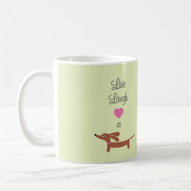 Mug Rire et aimer un Dachshund (Gauche)