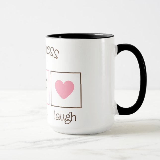 Mug Rire vivant d'amour de bonheur (Droite)