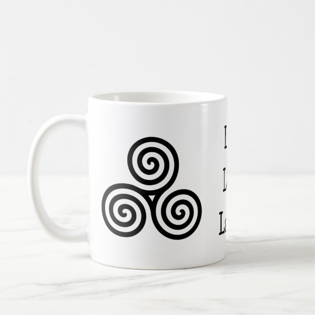 Mug Rire vivant d'amour de spirale triple (Gauche)