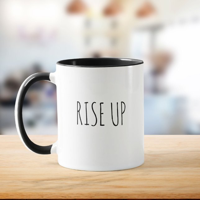 Mug Rise Motivational Hamilton Chic manuscrit (Créateur téléchargé)