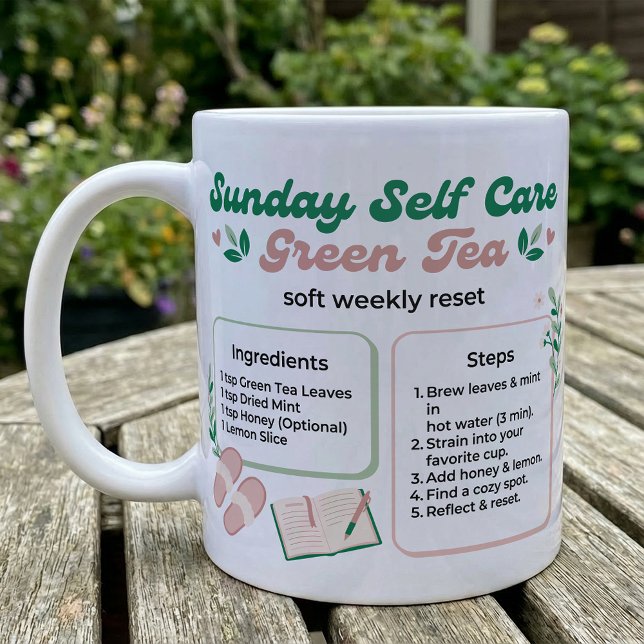 Mug Rituel de thé vert calme pour le dimanche (Créateur téléchargé)