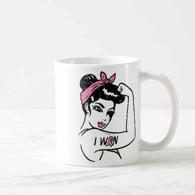 Mug Riveter I Won Sensibilisation Cancer du Sein Survi (Droite)