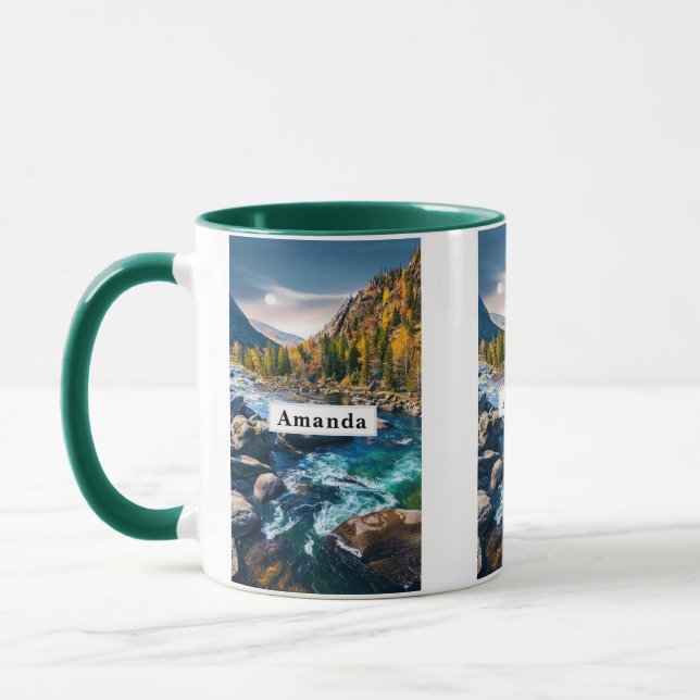 Mug Rivière et Montagnes Photo Pittoresque (Gauche)