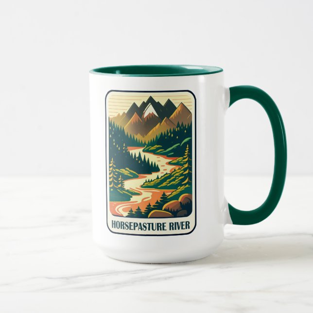 Mug Rivière Horsepasture Caroline du Nord Couleurs (Droite)