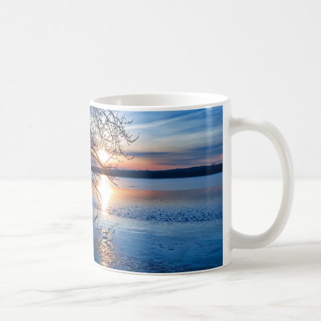 Mug Rivière Sunrise, Arbre, Ciel Bleu Inspiration Phot (Droite)