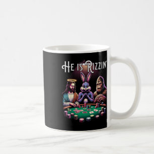 Mug Rizz Drôle Il Rizzin Jésus Lapin De Pâques Bigfoot
