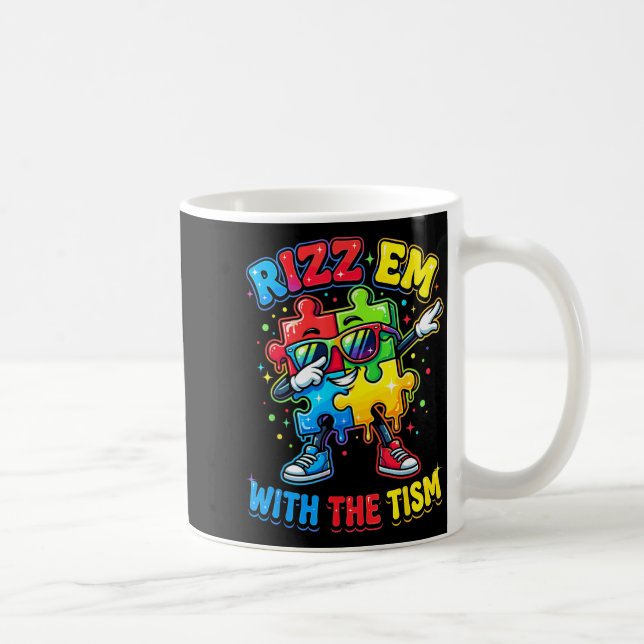 Mug Rizz Em avec The Tism Mois de la sensibilisation à (Droite)