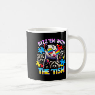 Mug Rizz les avec le tisme mème de raton laveur autist