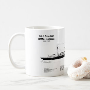 Mug RMS Lusitania - Plan directeur des navires BD