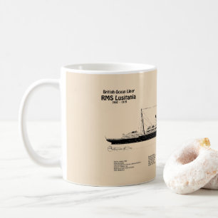 Mug RMS Lusitania - Plan directeur des navires SD