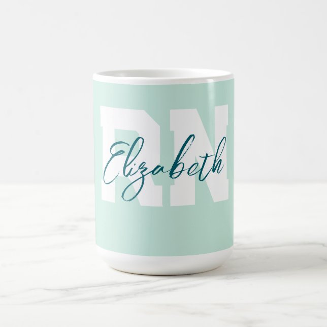 Mug RN turquoise personnalisé (Centre)