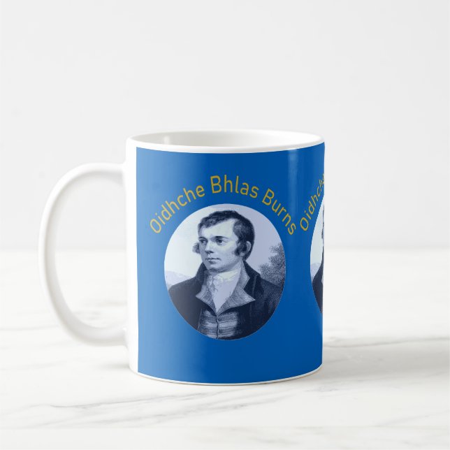 Mug Robbie Burns - Oidhche Bhlas Burns Yellow Text (Gauche)