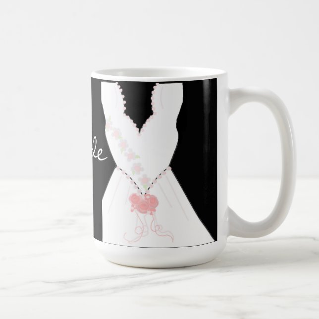 Mug Robe de mariée élégante en noir et blanc (Droite)