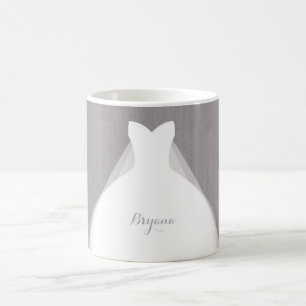 Mug Robe mariage Moderne Glamor Bridal Chic Grey