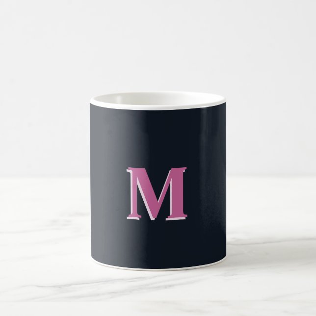 Mug Robe rose marine profonde monogrammed (Centre)