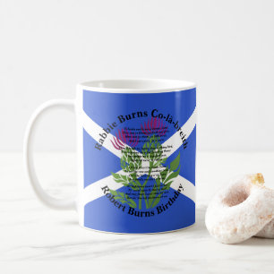 Mug Robert Burns Anniversaire Poème Thistler Drapeau