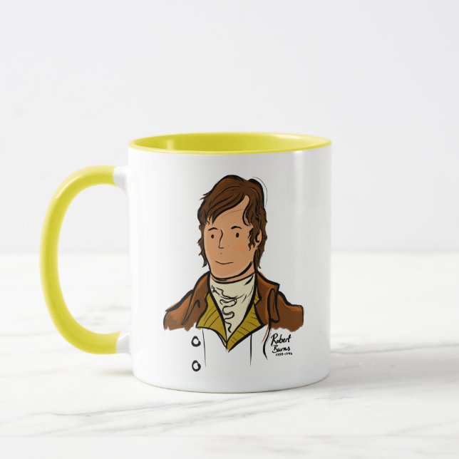Mug Robert Burns, poète national écossais (Gauche)