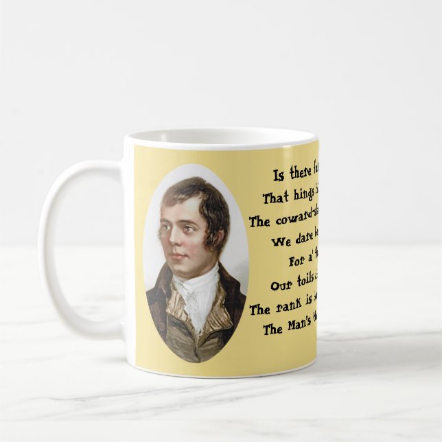 Mug Robert Burns un homme est un homme pour' cela (Gauche)