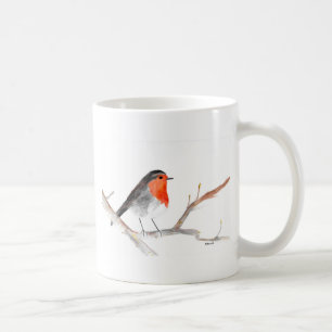 Mug Robin aquarelle peinture art de Noël