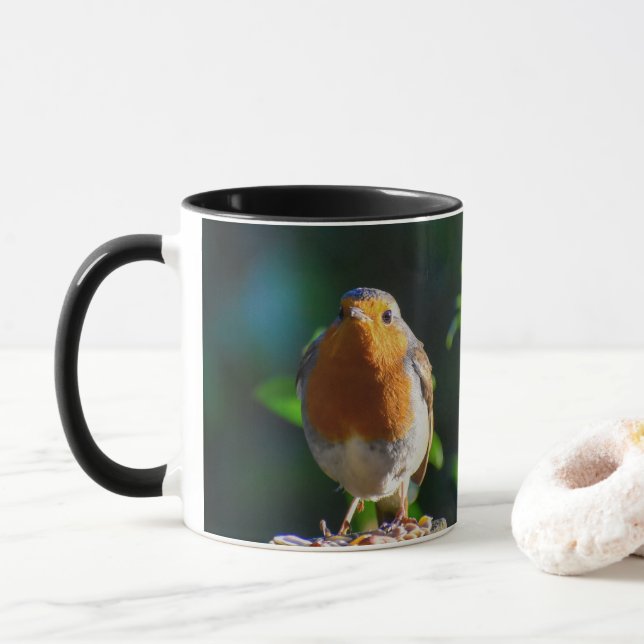 Mug Robin avec ses graines (Avec donut)