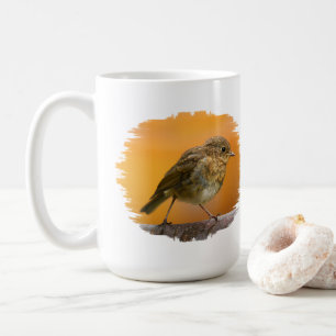 Mug Robin Bébé Sur Une Branche D'Arbre