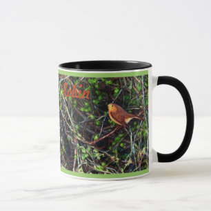 Mug Robin dans une haie
