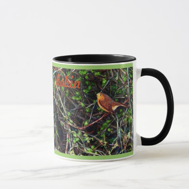 Mug Robin dans une haie (Droite)
