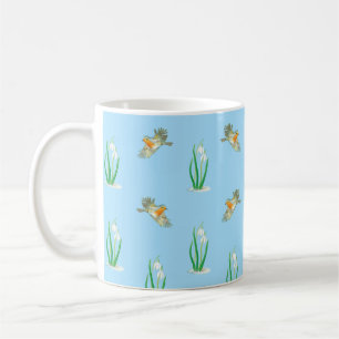Mug Robins rouges et snowdrops