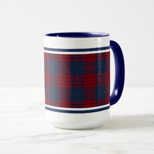 Mug Robinson Tartan Navy Blue and Red Plaid