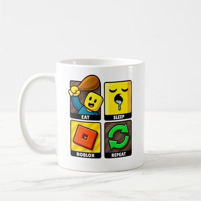 Mug Roblox Eat Sleep Repeat Funny Gamer (Gauche)