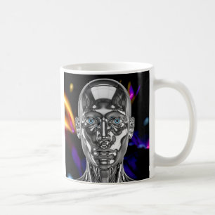 Mug Robot argenté 3D