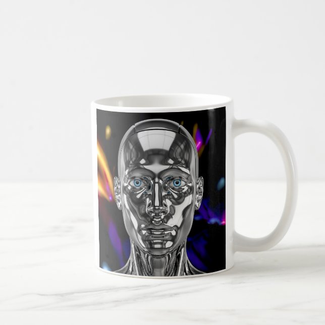 Mug Robot argenté 3D (Droite)
