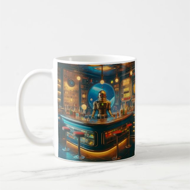 Mug Robot Barman dans le bar interstellaire démodé de  (Gauche)