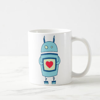 Mug Robot bleu avec le coeur