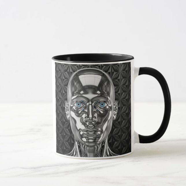 Mug Robot chromé futuriste (Droite)