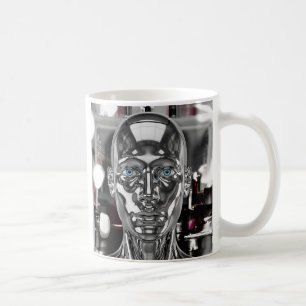 Mug Robot chrome réaliste